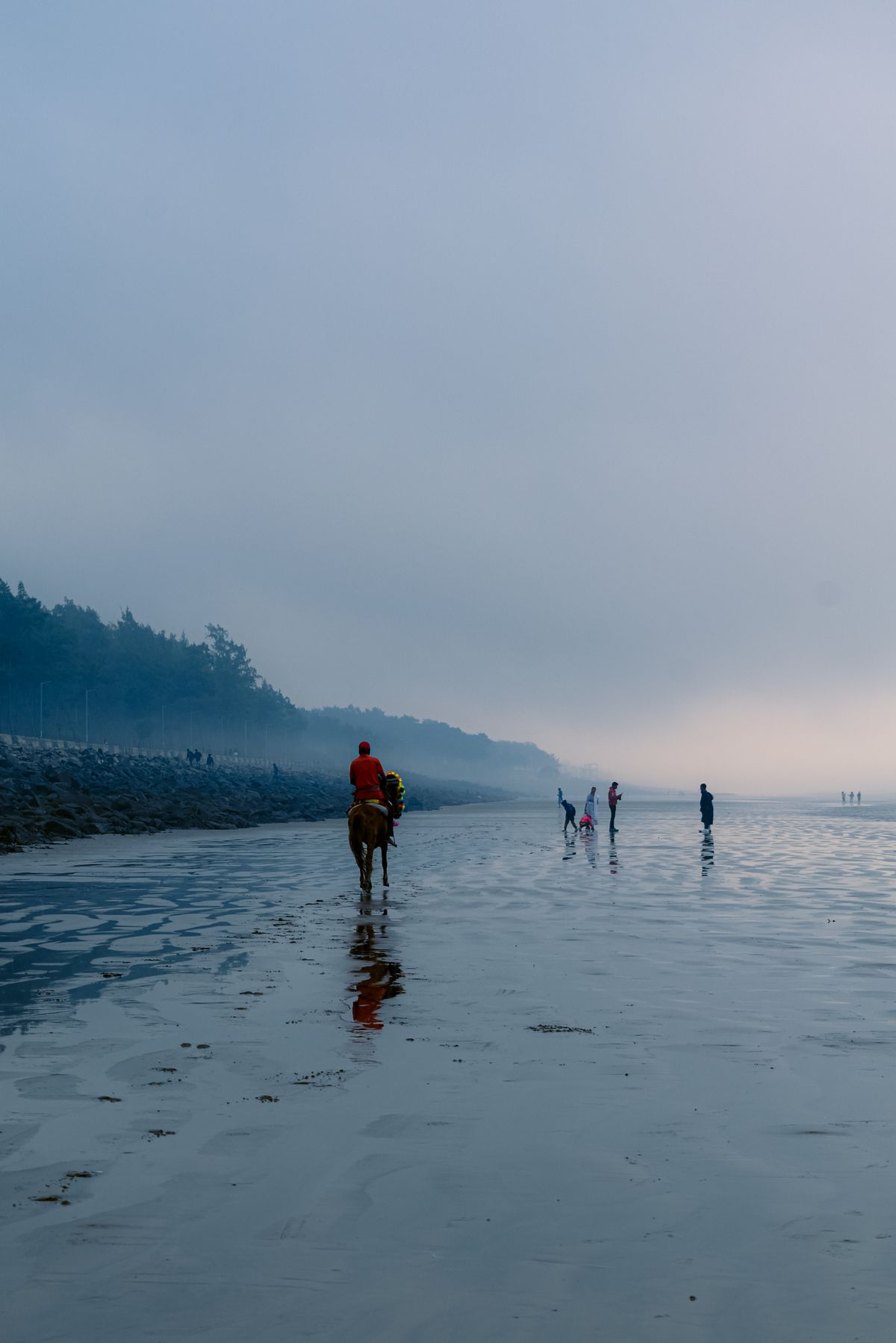 A quiet morning at Digha beach on the Bengal coast