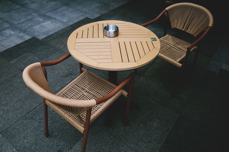 rattan outdoor dining set on sunlit patio - rattan outdoor dining set rattan outdoor dining set on sunlit patio - rattan outdoor dining set