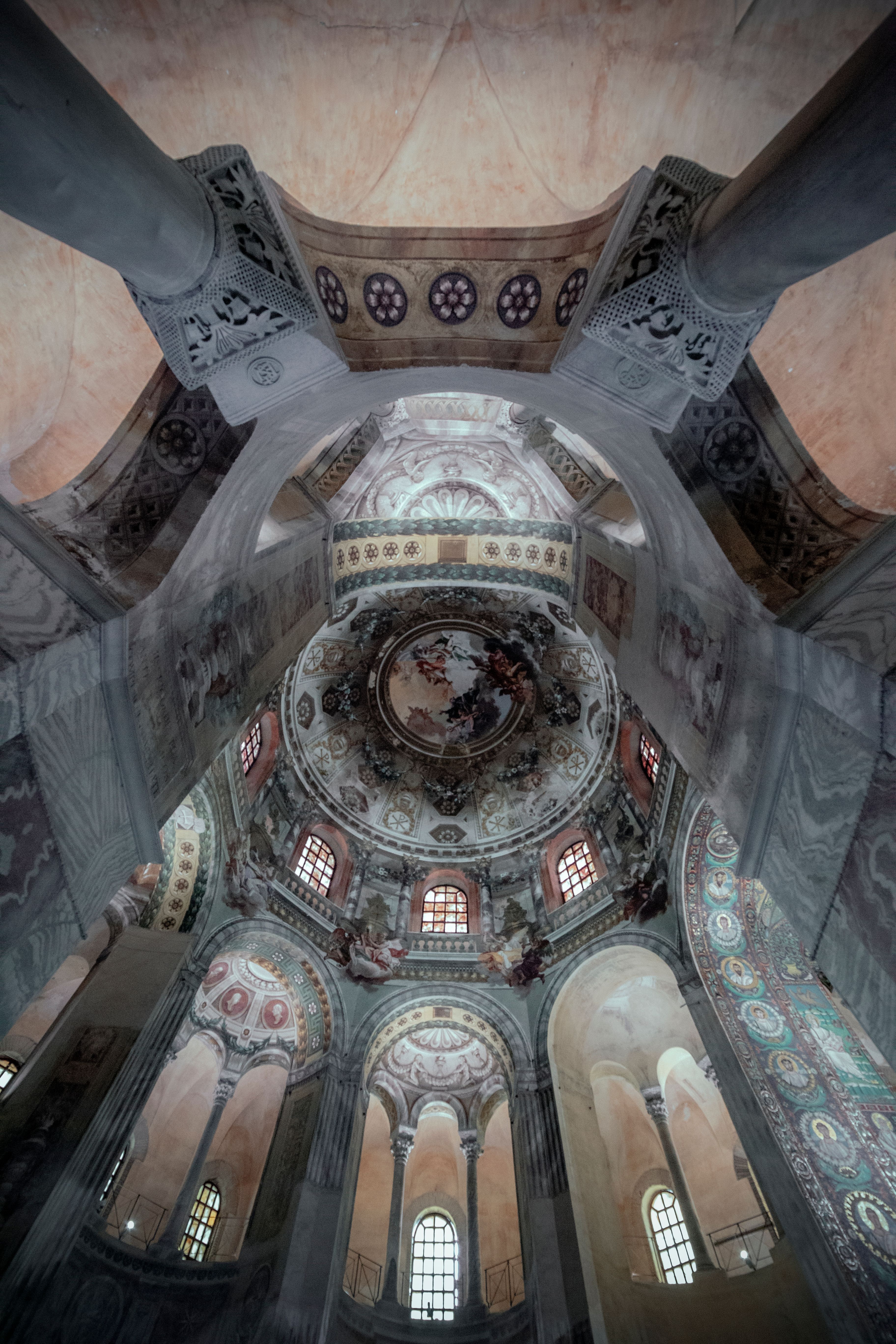 Byzantine mosaic ceiling of the Basilica of San Vitale, Ravenna