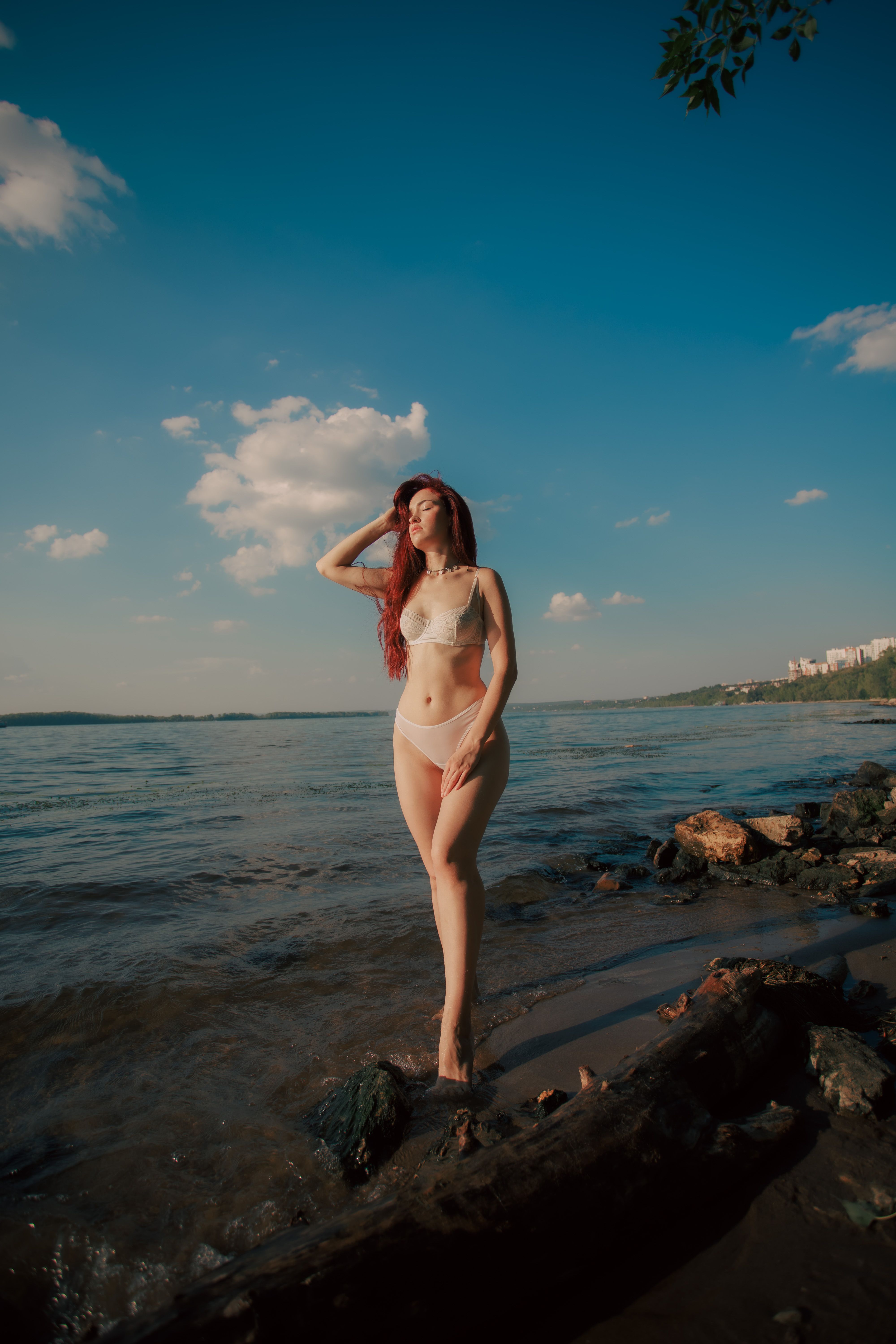 Serene Moment by the Seaside at Sunset