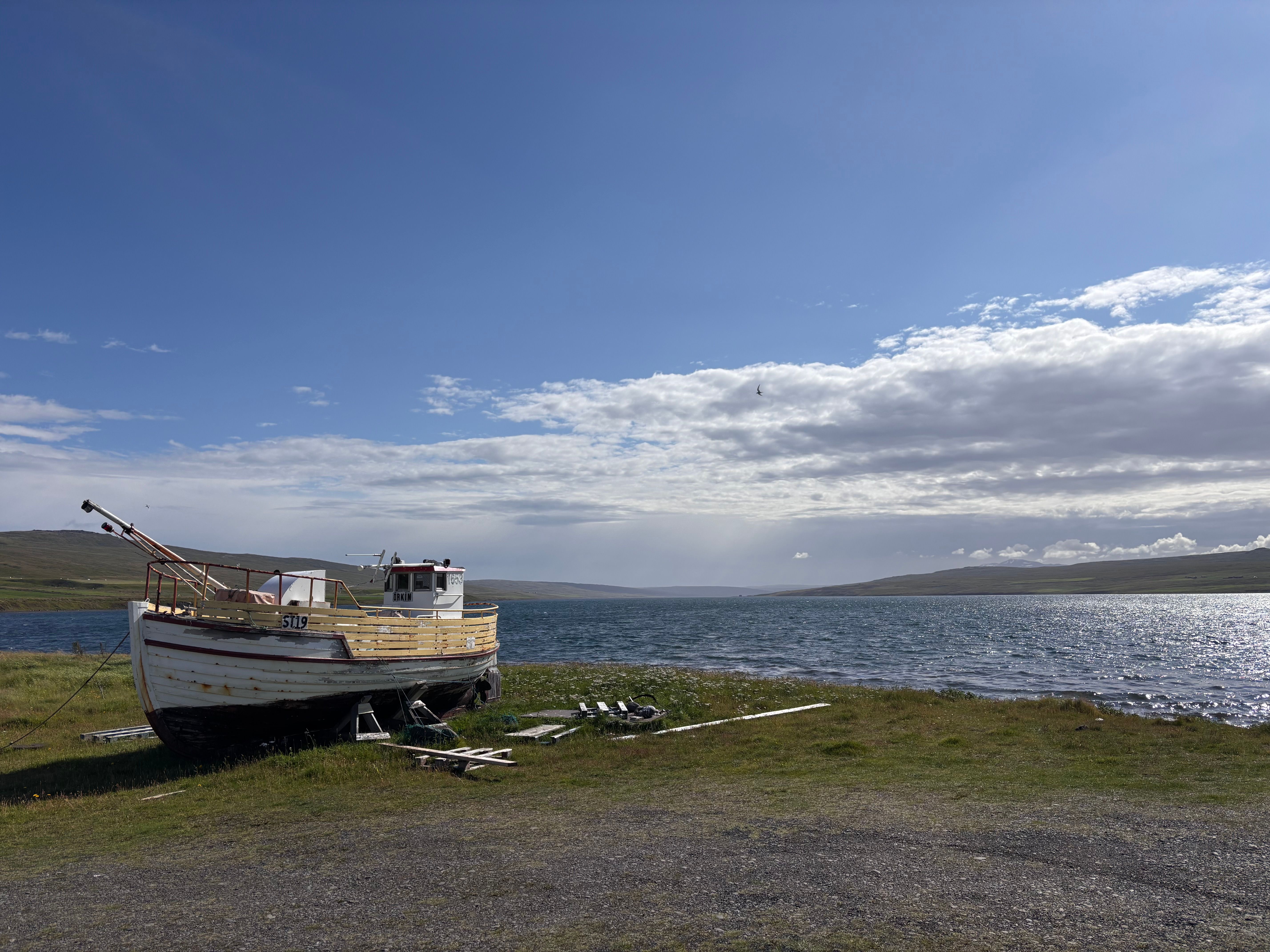 Idyllic Icelandic Landscape with Lonely Boat · Free Stock Photo