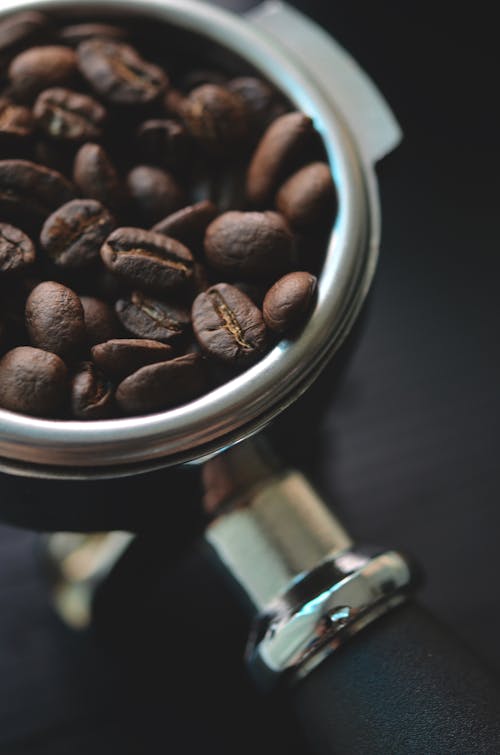 Close-up of Coffee Beans in Bowl