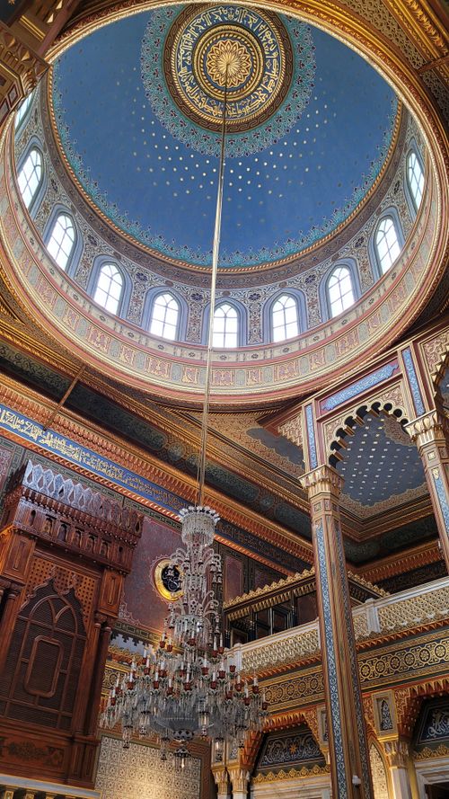 Free Stunning view of intricate dome and chandelier in a historical building's interior. Stock Photo