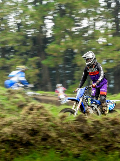 Free Thrilling motocross race in La Marquesa, Mexico showcasing speed and skill. Stock Photo