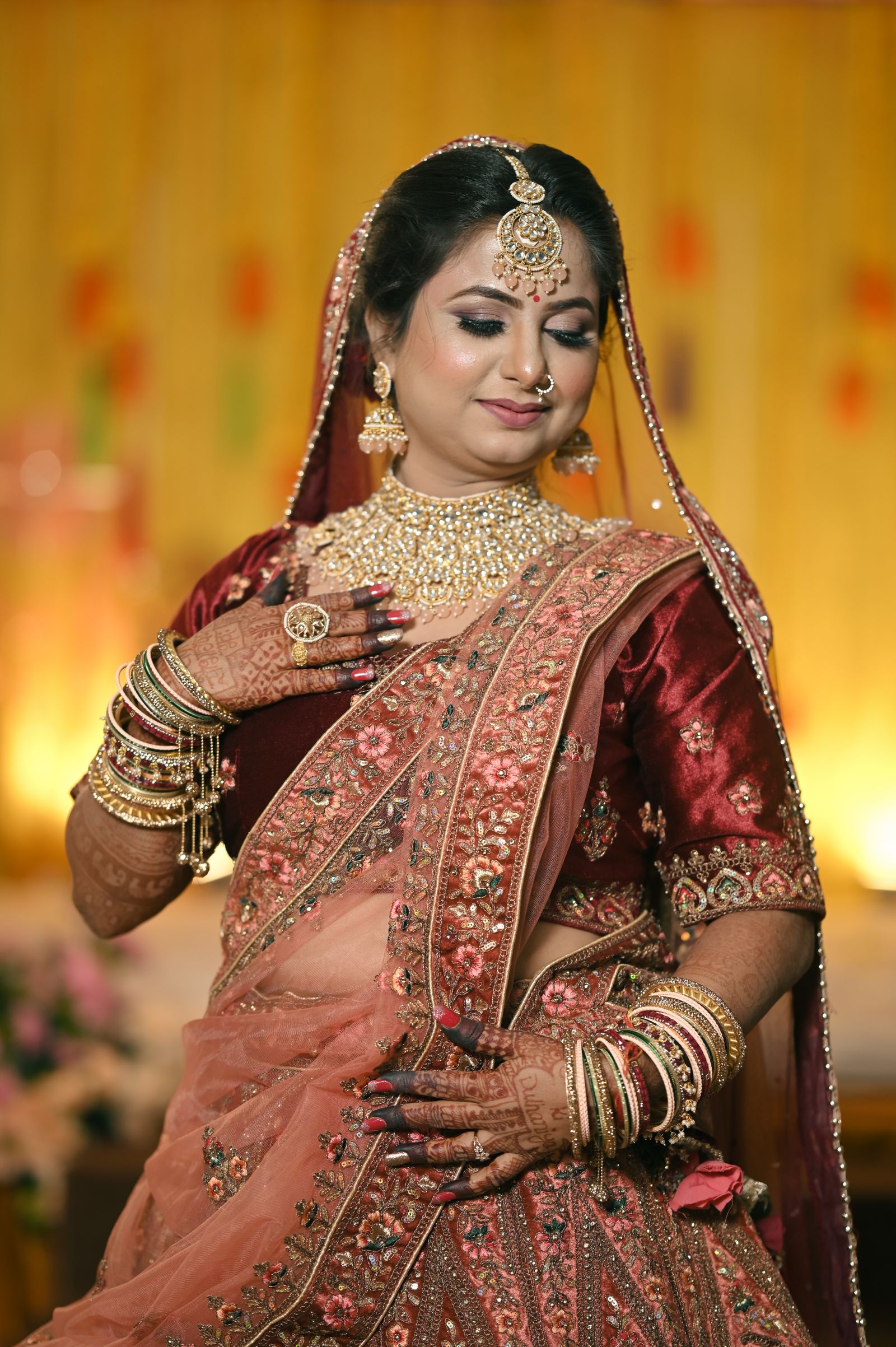 Beautiful Indian Bride in Traditional Attire · Free Stock Photo