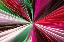 Rays of rose and green light — artwork by Landiva Weber on Pexels