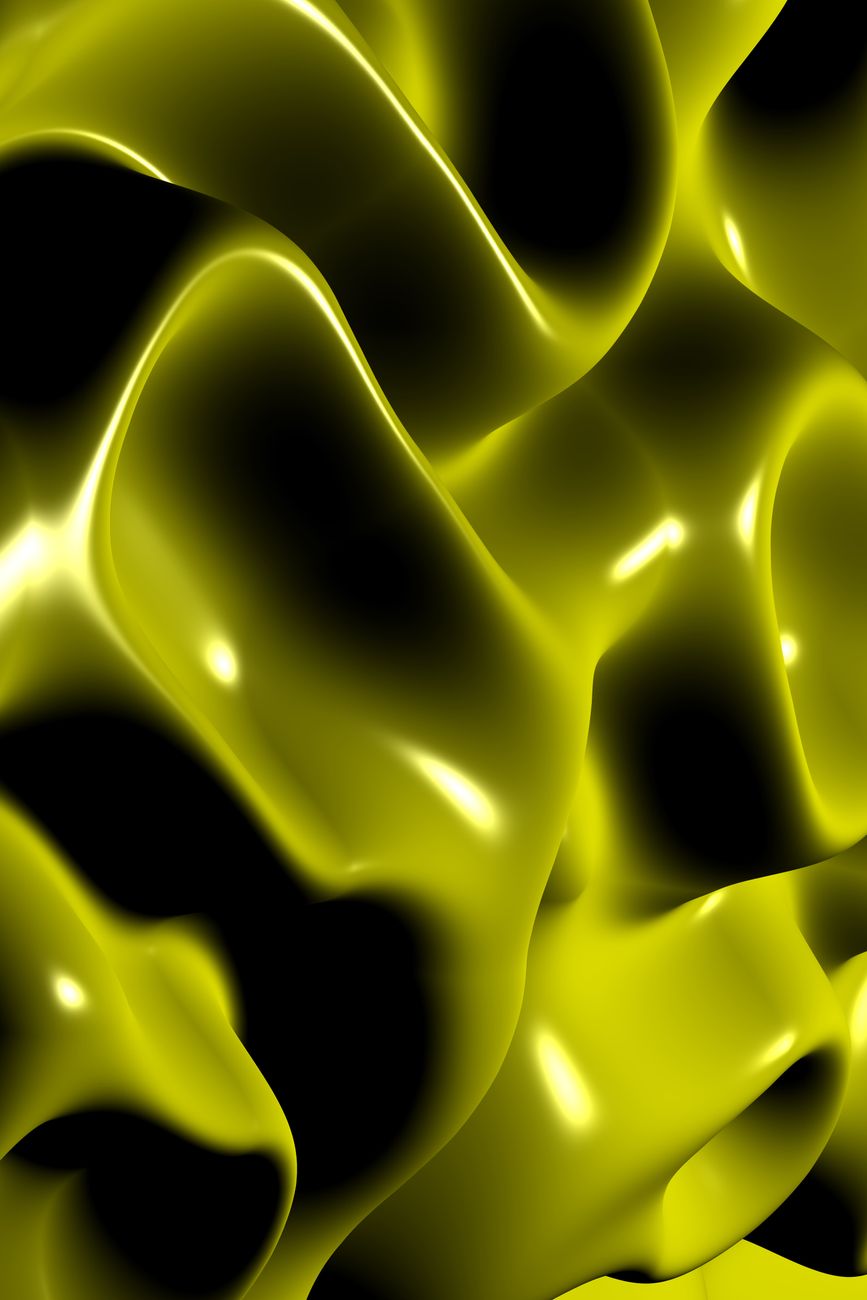 Abstrakt & Gelb auf schwarzem Hintergrund – OLED Motiv
