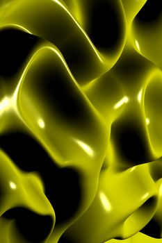 Abstrakt & Gelb auf schwarzem Hintergrund – OLED Motiv