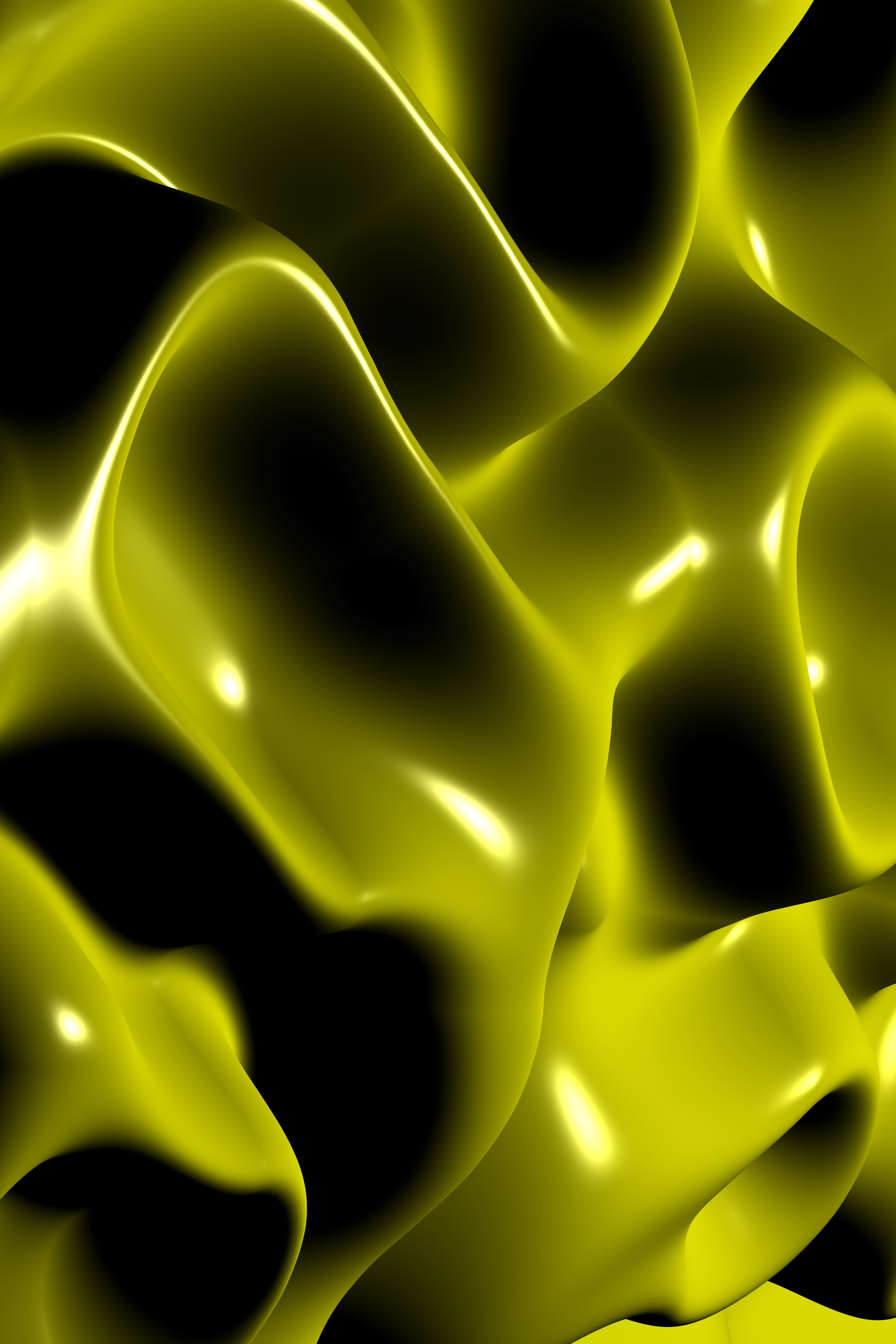 Abstract Yellow Liquid Waves Background · Free Stock Photo