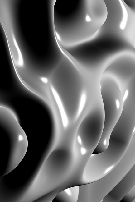 Artistic close-up of fluid metallic waves in abstract form.