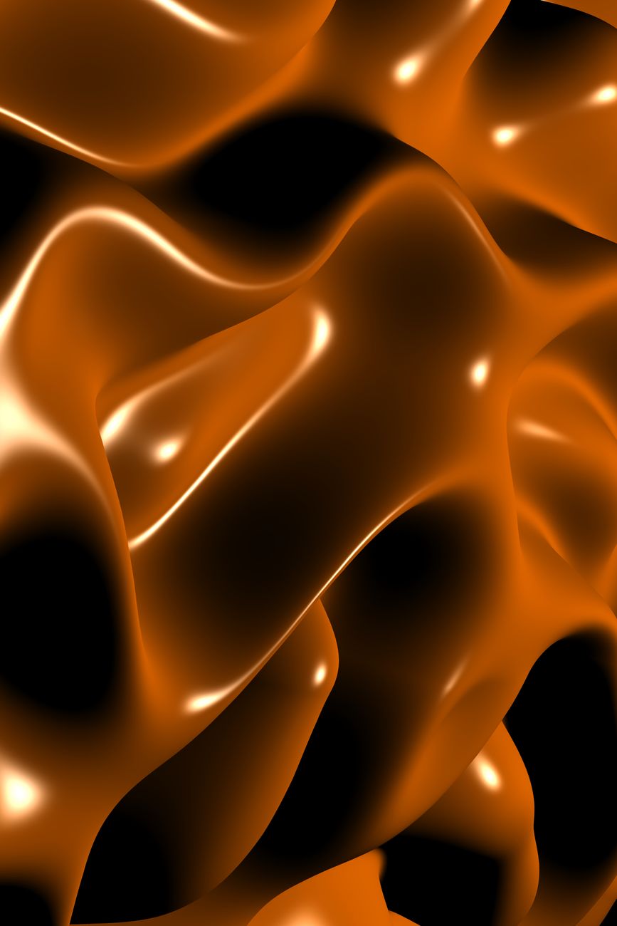 Bezauberndes Abstrakt & Orange – Abstrakte 3D Kunst