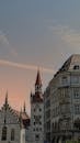 Historic Architecture in Marienplatz, Munich at Sunset