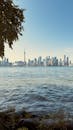 Toronto Skyline View from Island Shore