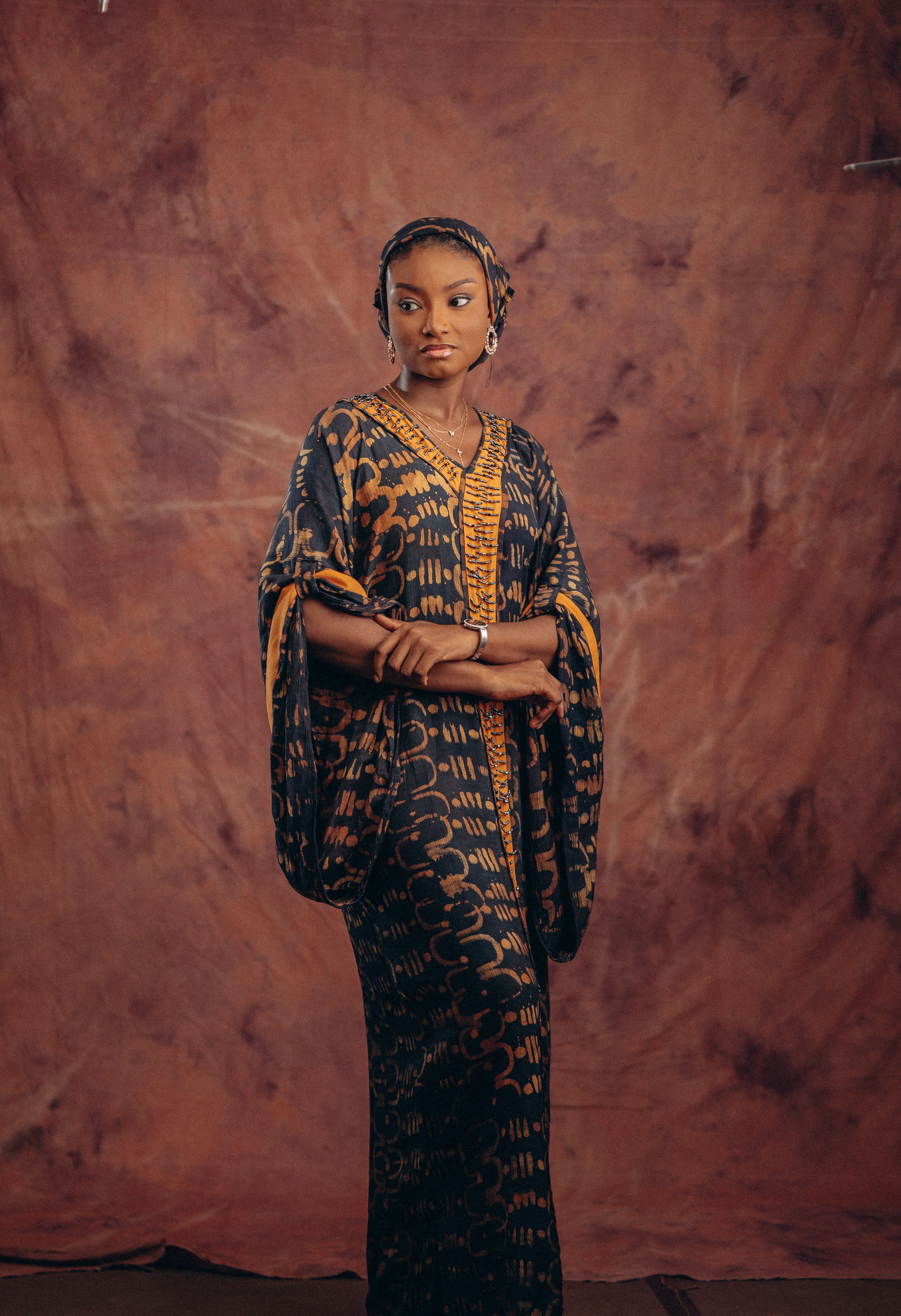 Robe de cérémonie imprimée