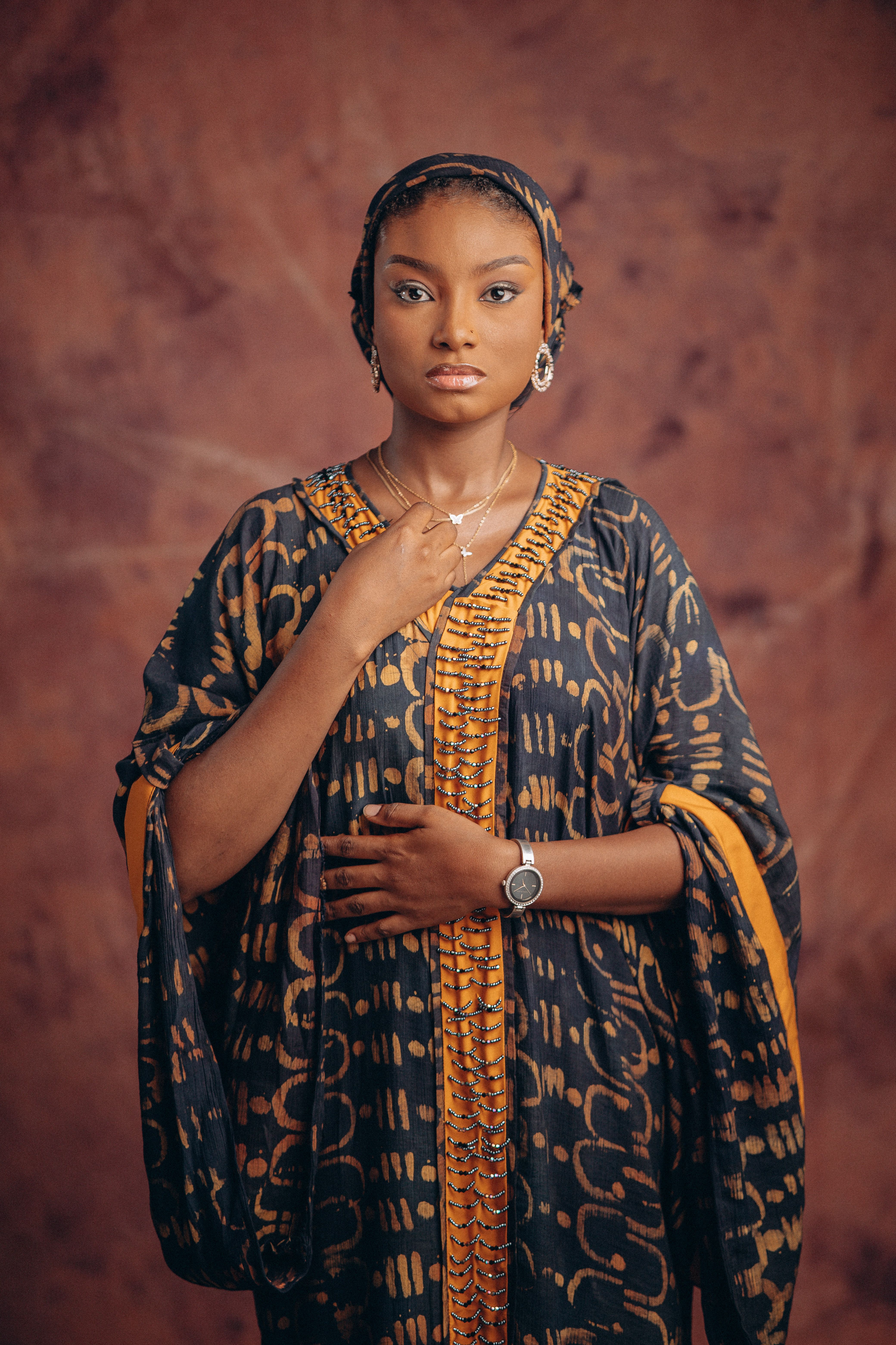 Elegant Portrait of a Woman in Traditional Attire · Free Stock Photo