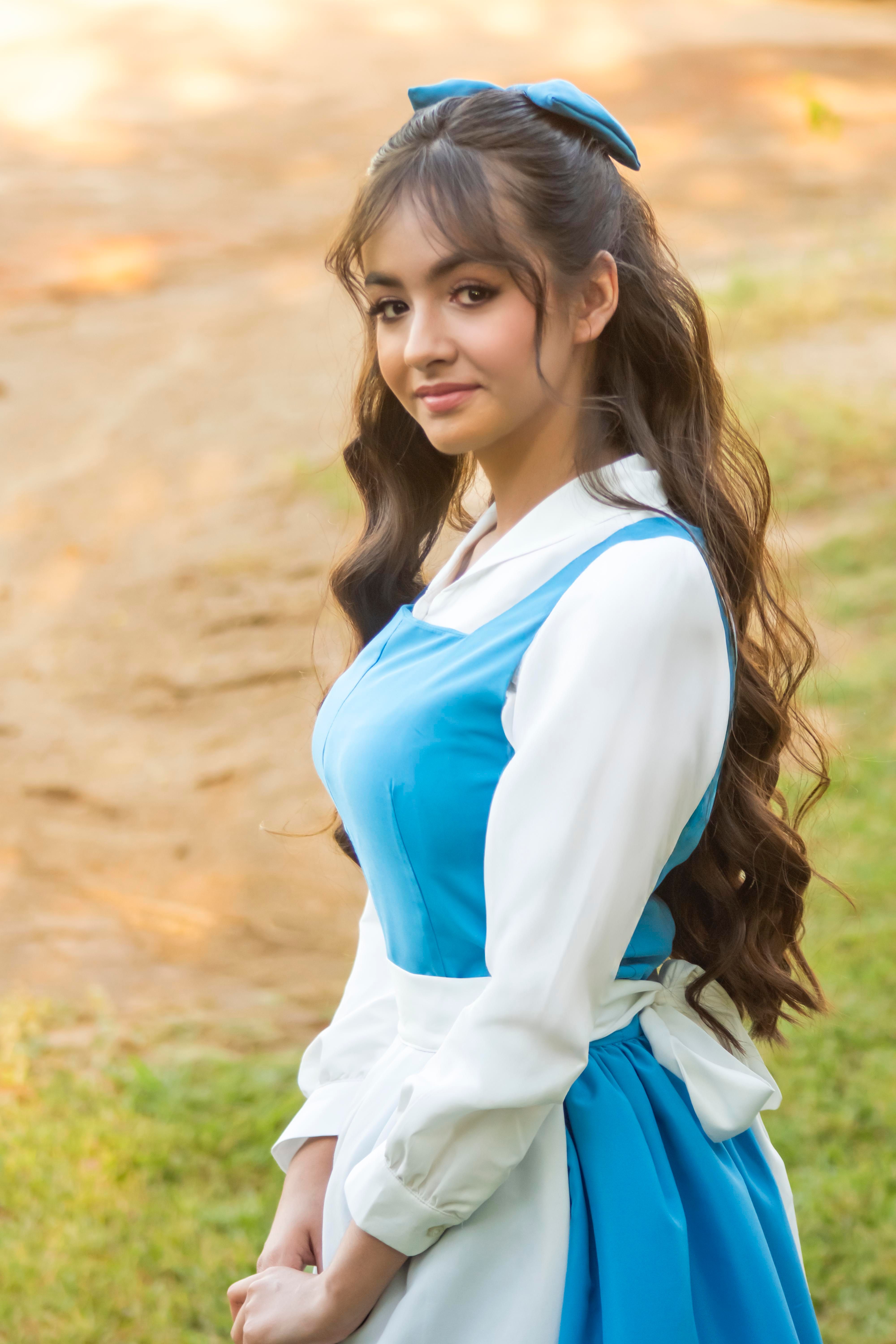 belle blue dress hair Belle Blue Provincial Dress  LoverDovers