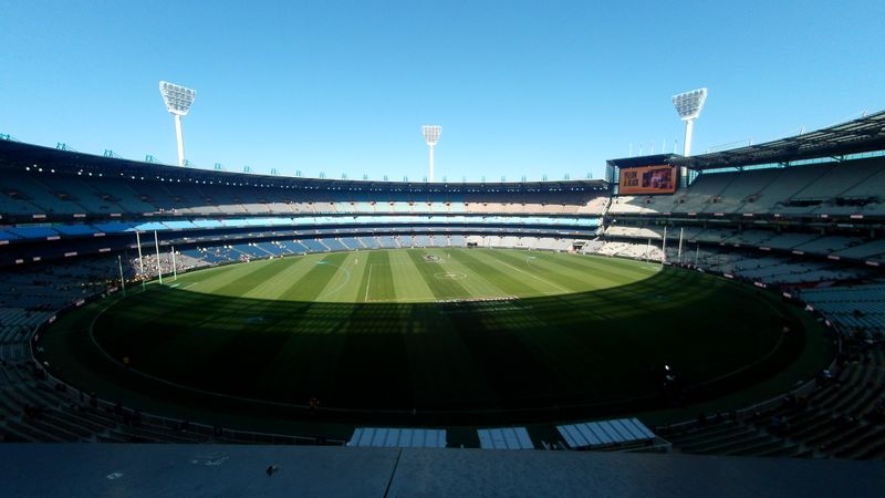Panoramic view of the Melbourne Cricket Ground oval
