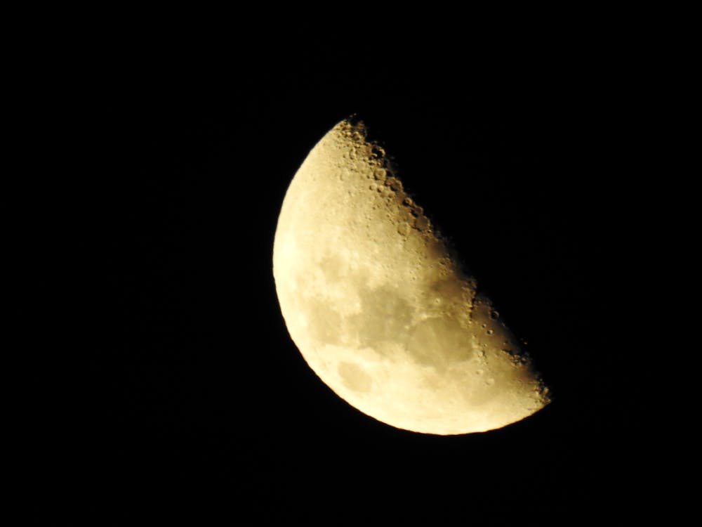 Free stock photo of half moon, moon phases