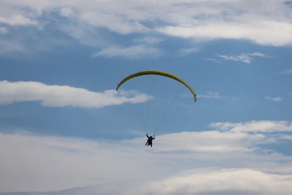 Parapente tandem au-dessus de Banff avec Skywalk
