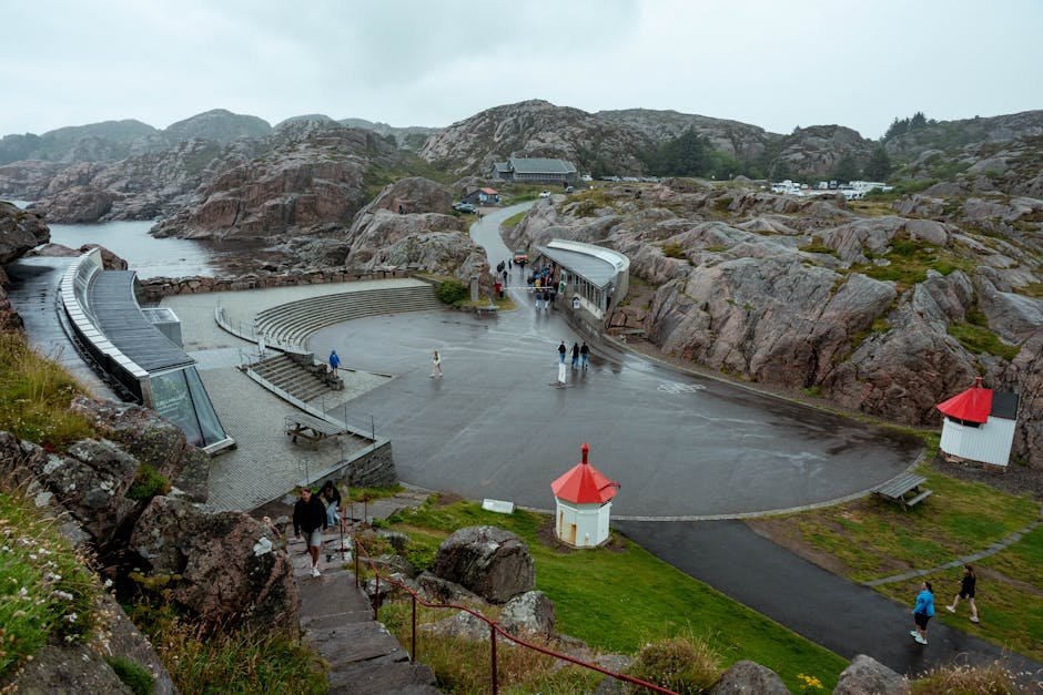 Explore the rugged beauty of Lindesnes coastline with its iconic lighthouse and natural rock formations.