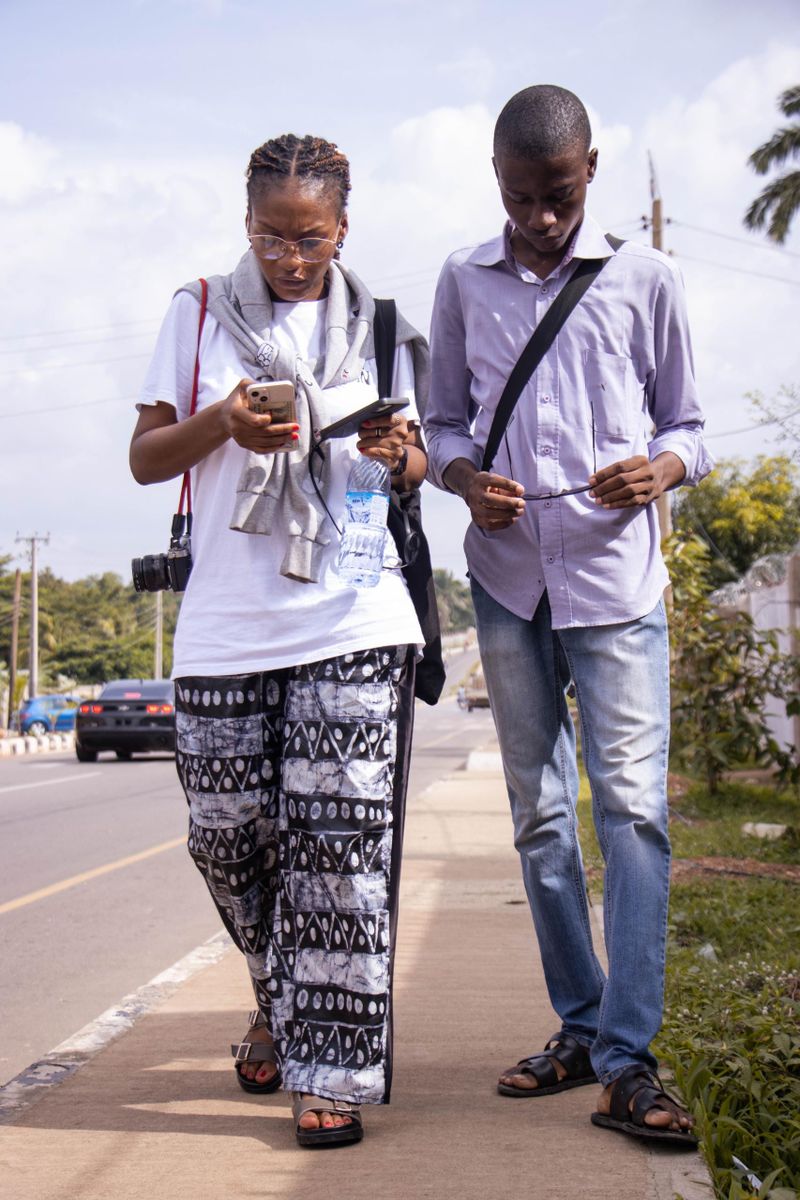 Traveler reviewing a custom route on a phone map