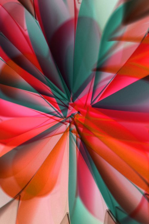Free Dynamic abstract art featuring vibrant geometric shapes in bold hues. Stock Photo