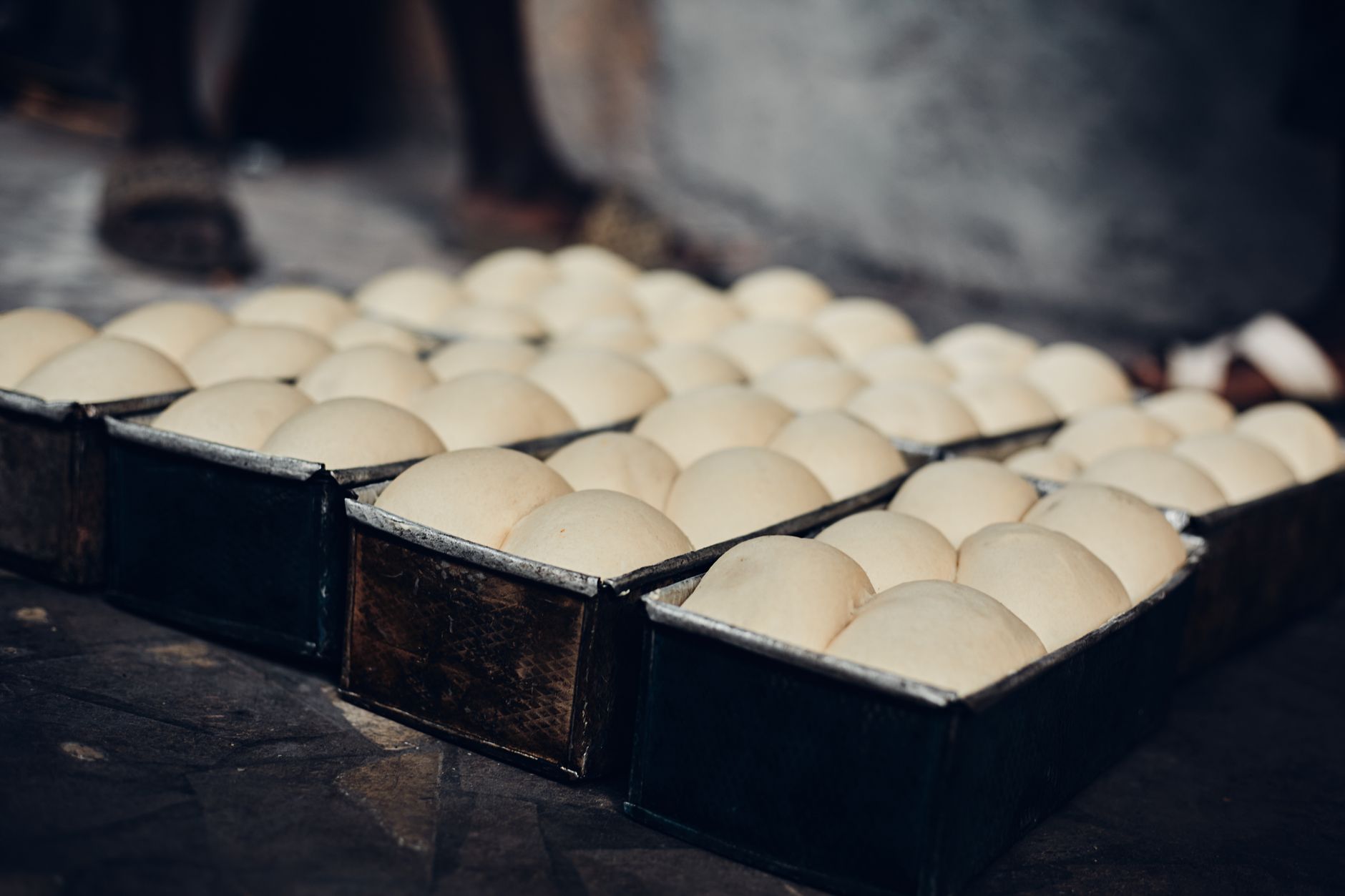 Slices of Jamaican hard dough bread with butter