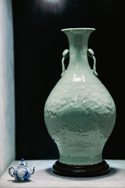 Blue-and-white vases