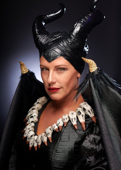 Free Close-Up Shot of a Woman in Halloween Costume Stock Photo