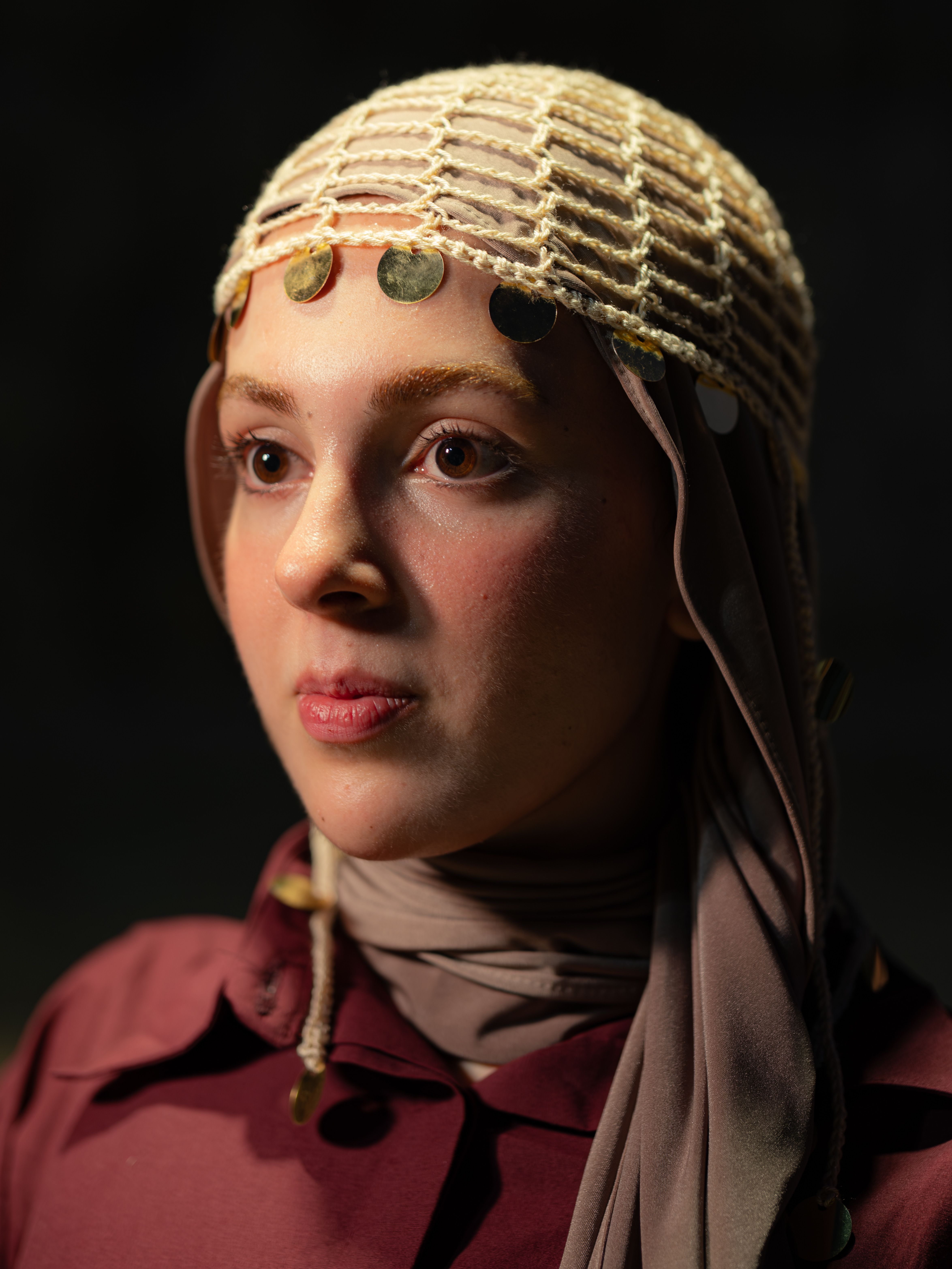 Portrait of Woman in Traditional Clothing with Headscarf · Free Stock Photo