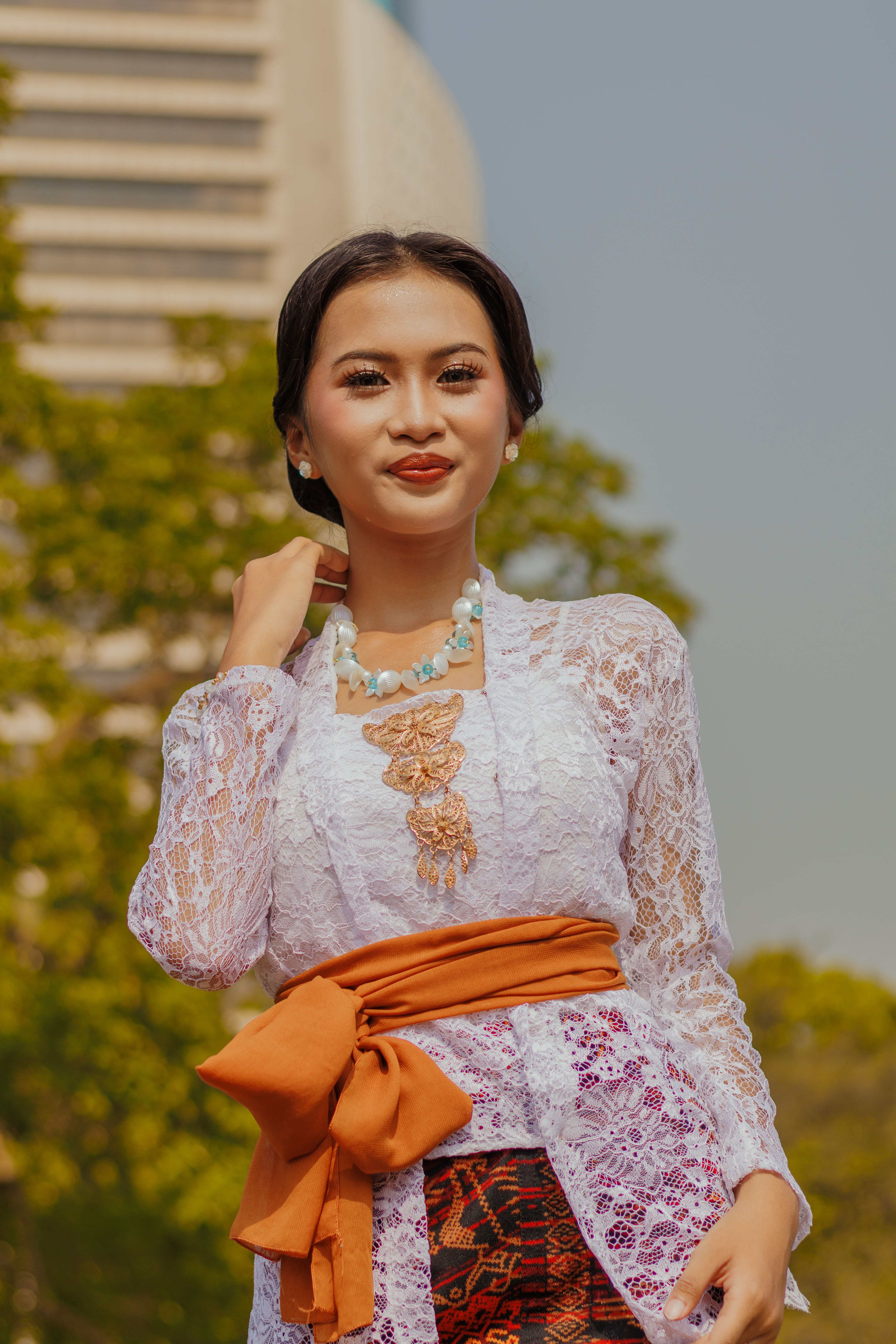 Traditional Indonesian Kebaya Fashion Portrait  Free Stock Photo
