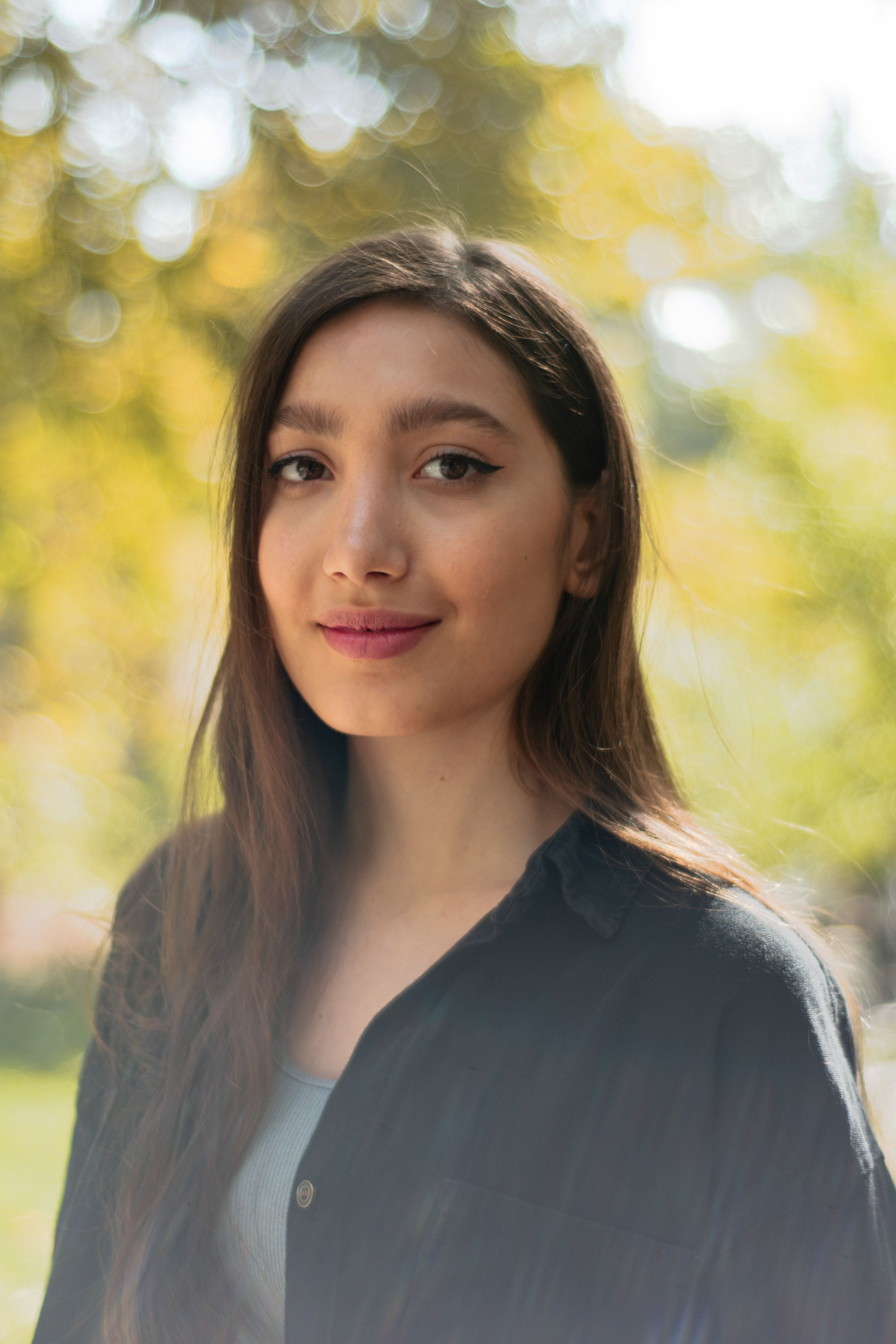 Portrait of a Young Woman in Tehran Park
