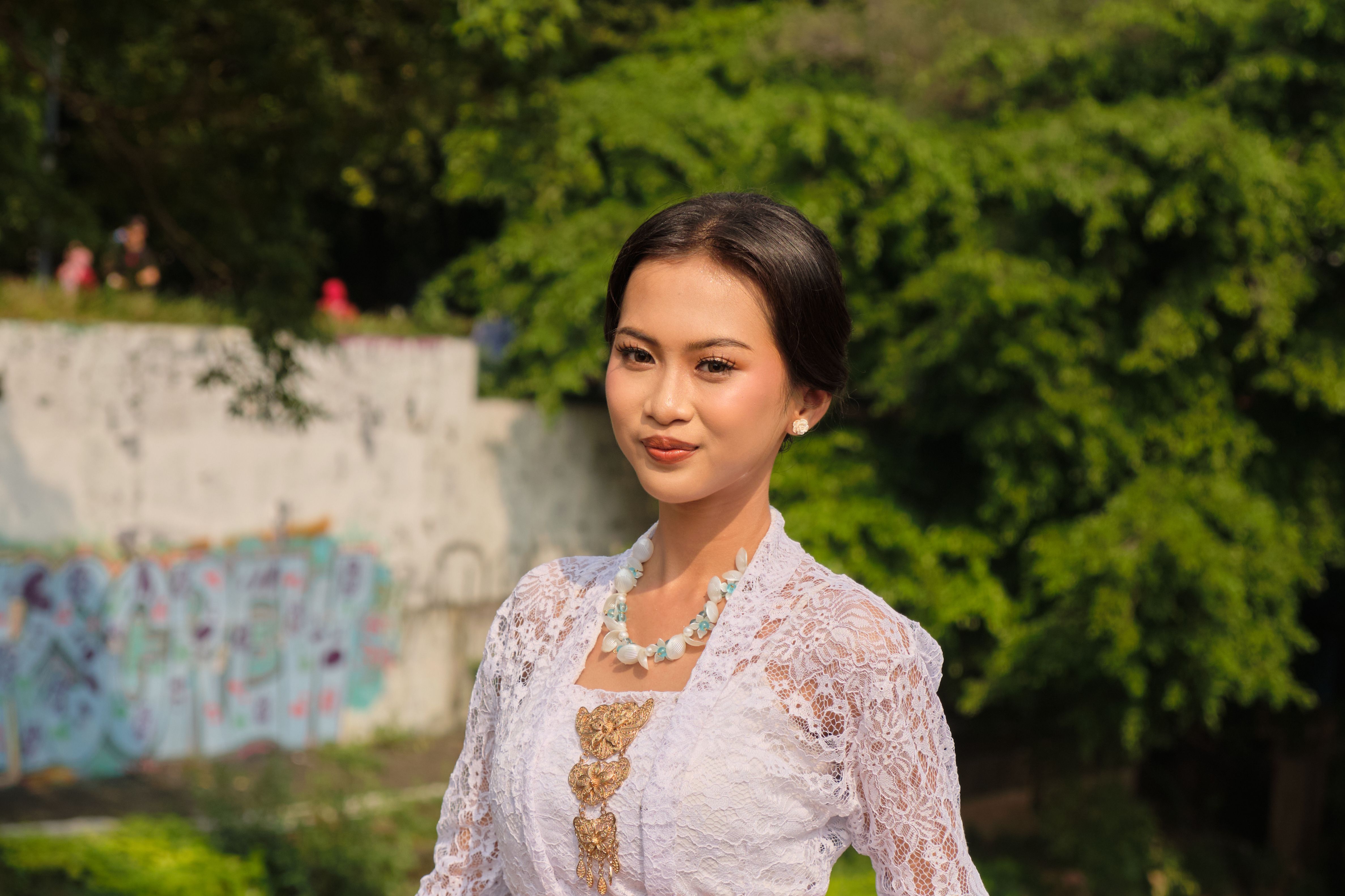 Elegant Woman in Traditional Indonesian Attire