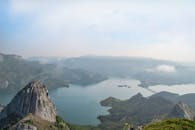 Scenic Mountain Lake View from Summit