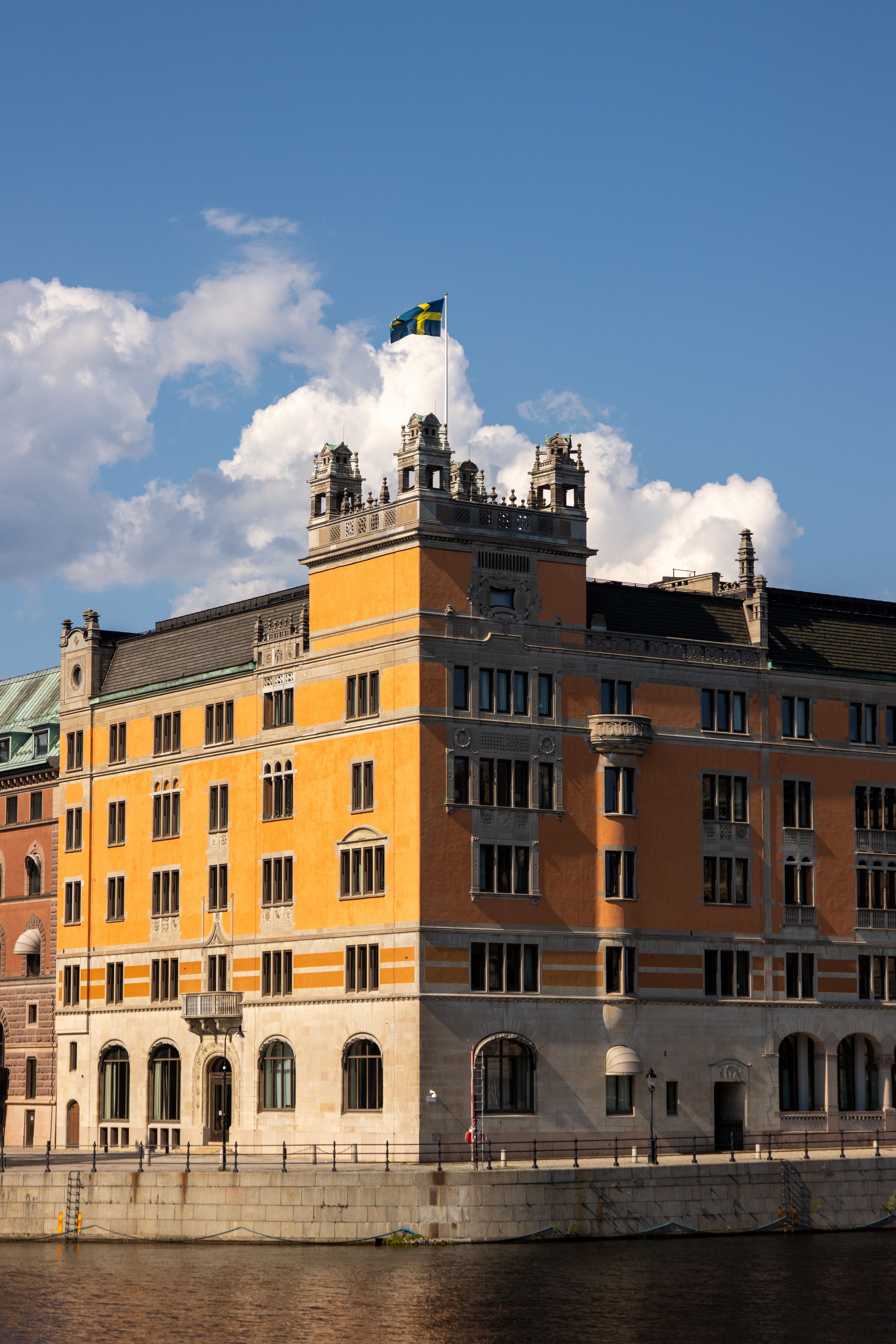 Stunning Architecture in Stockholm Under Blue Sky