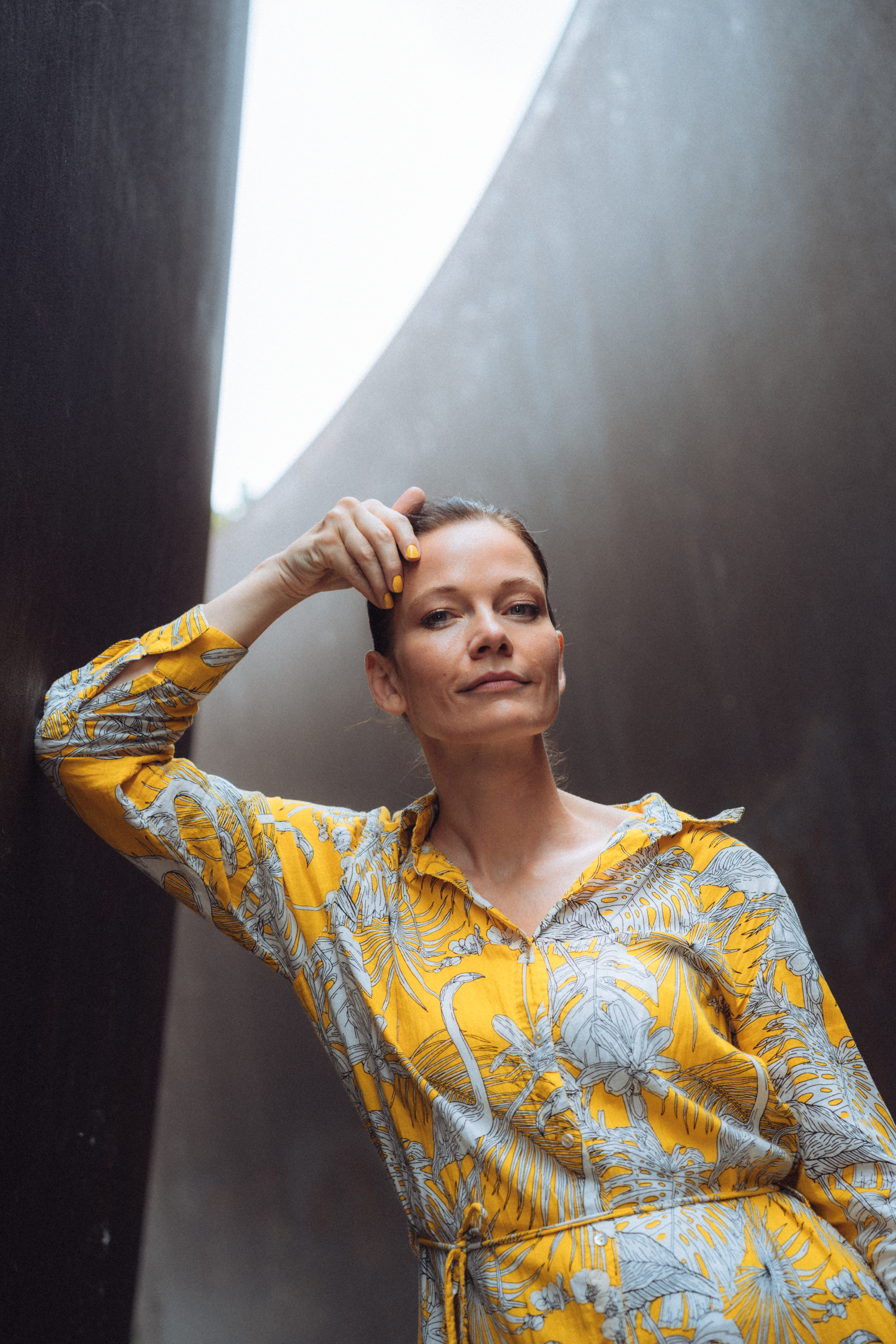 Stylish Woman in Yellow Dress Outdoors · Free Stock Photo
