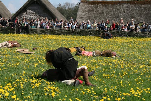 Person Lying on Field