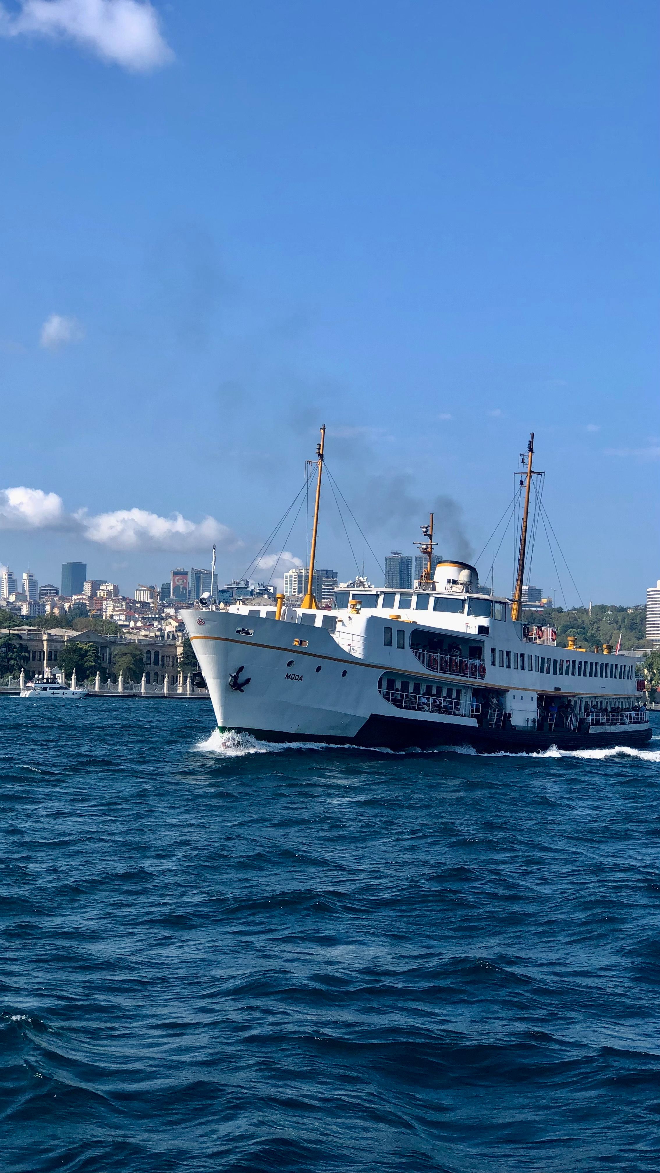 Classic Ferry on Istanbul's Bosphorus Strait · Free Stock Photo