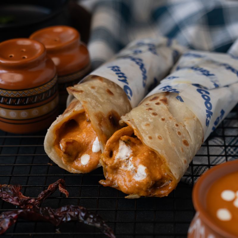 Slow Cooker Tandoori Chicken Wrap