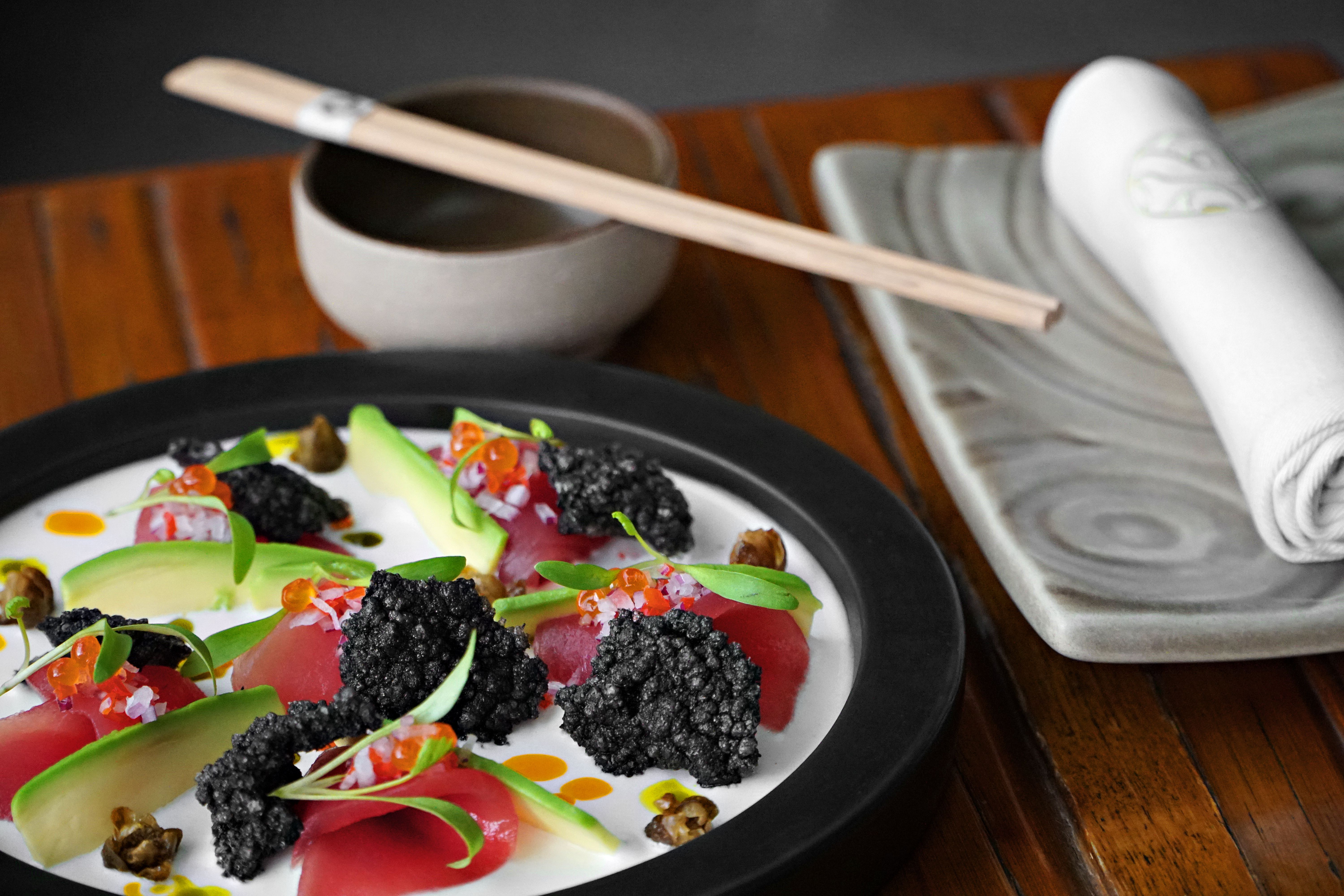 Vibrant Peruvian Ceviche, showcasing fresh seafood and citrus.
