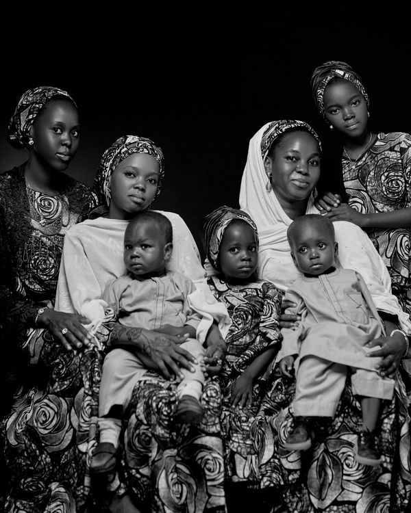 African Family Portrait In Traditional Attire Free Stock Photo african-family-portrait-in-traditional-attire-free-stock-photo