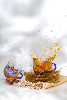 amber brown tea leaves