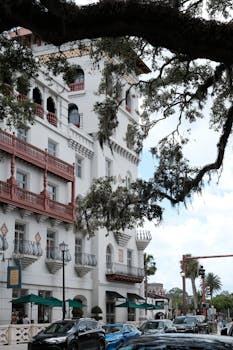 Charming street scene showcasing historic architecture and bustling city life.