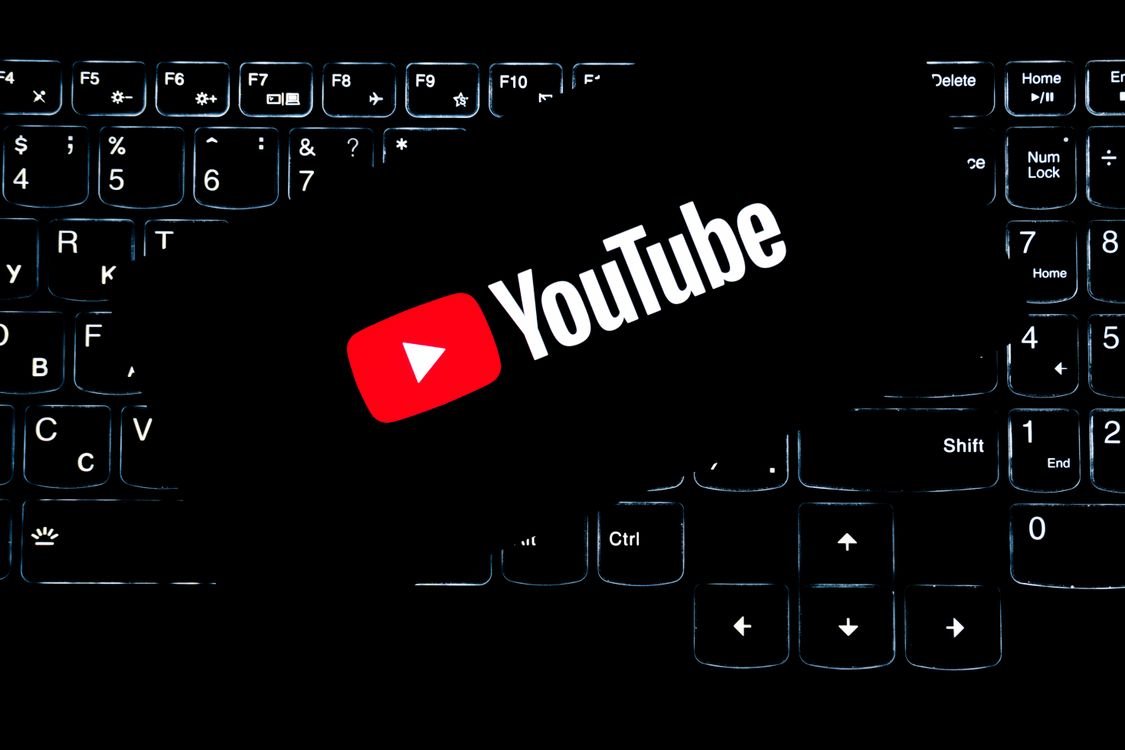 YouTube logo backlit keyboard