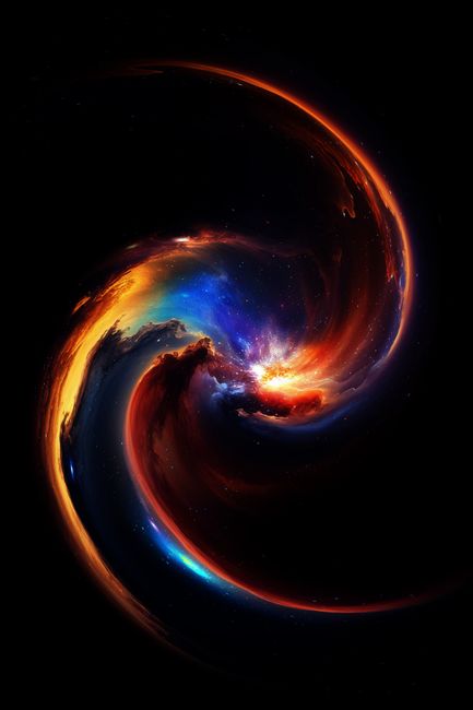 A captivating depiction of a colorful nebula swirl in deep space, highlighting cosmic beauty.