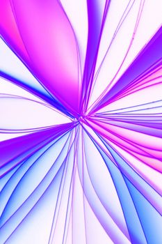 Vivid abstract art with dynamic pink and blue lines creating a flowing pattern.