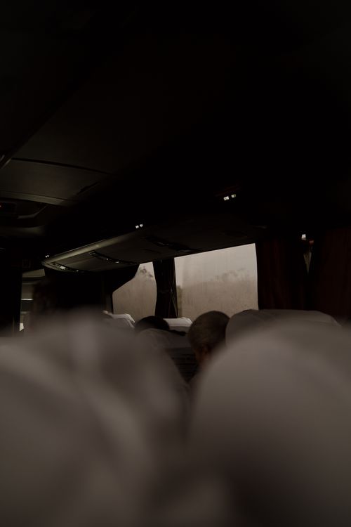 Free bus travel Stock Photo