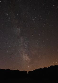 Stunning view of the Milky Way Galaxy sparkling in the night sky.