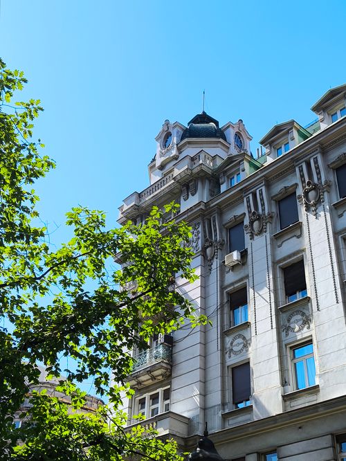 Free Beautiful historic building under clear blue sky in Belgrade, Serbia. Stock Photo