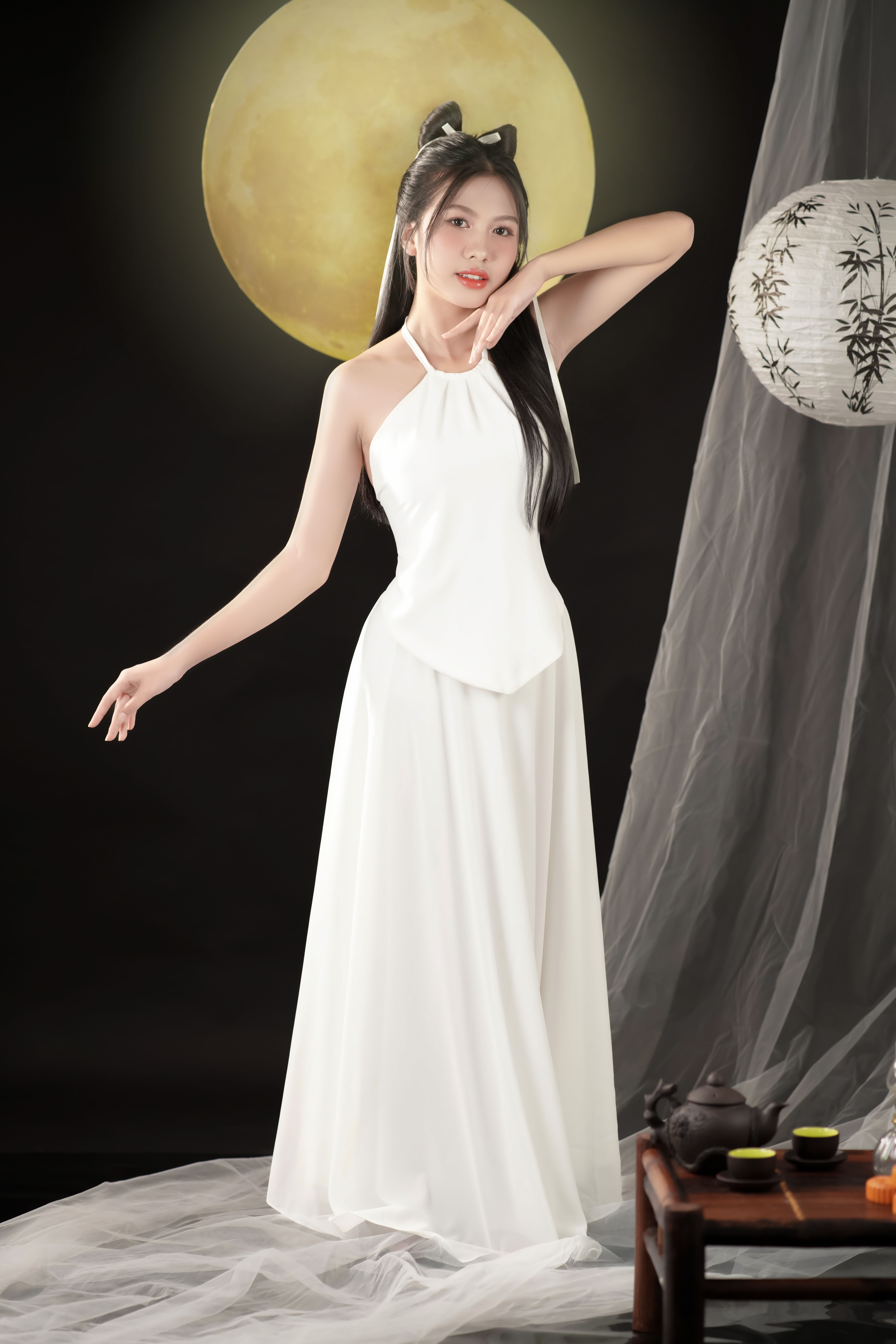 green emerald velvet dress Moon Stone Red Evening Dress| Latest Evening Dresses XL / Red / Lace